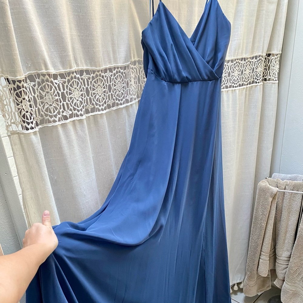 Slate Blue Birdy Grey Bridesmaid Dress